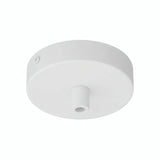 Cilindrische mini-plafondkap van metaal, Ø 83 mm — 1 centrale opening / Cilindrisch metaal / Mat wit