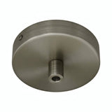 Cilindrische mini-plafondkap van metaal, Ø 83 mm — 1 centrale opening / Cilindrisch metaal / Satijn titanium