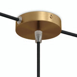 Cilindrische mini-plafondkap van metaal, Ø 83 mm — 1 centrale en 2 zijopeningen / Conisch thermoplast / Satijn brons