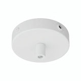 Cilindrische mini-plafondkap van metaal, Ø 83 mm — 1 centrale en 2 zijopeningen / Cilindrisch metaal / Mat wit
