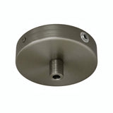 Cilindrische mini-plafondkap van metaal, Ø 83 mm — 1 centrale en 2 zijopeningen / Cilindrisch metaal / Satijn titanium