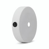 Cilindrische mini-plafondkap van metaal met schakelaar, Ø 83 mm — Mat wit