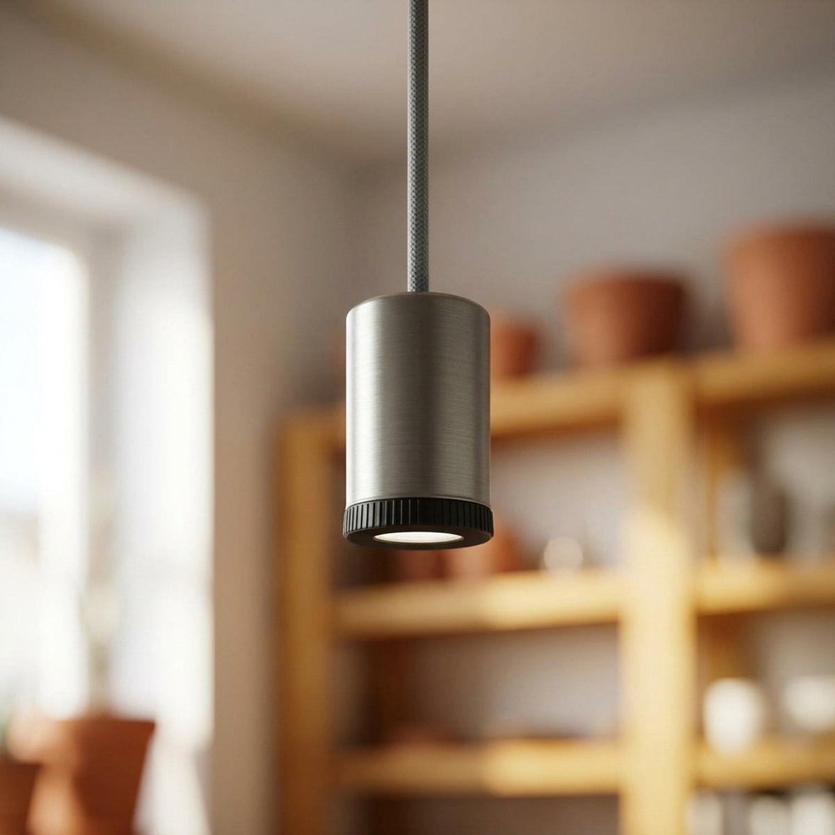 Mini LED-spot van metaal Mini GU10 — Satijn titanium