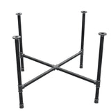 Onderstel voor eettafel, kruispoten, gietijzer en staal Ø 34 mm, 116 × 116 cm, hoogte 75 cm