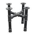 Onderstel voor salontafel, kruispoten, gietijzer en staal Ø 34 mm, 36 × 36 cm, hoogte 32 cm