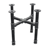 Onderstel voor salontafel, kruispoten, gietijzer en staal Ø 34 mm, 46 × 46 cm, hoogte 42 cm