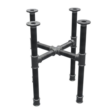 Onderstel voor salontafel, kruispoten, gietijzer en staal Ø 34 mm, 46 × 46 cm, hoogte 52 cm