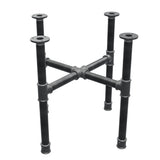 Onderstel voor salontafel, kruispoten, gietijzer en staal Ø 34 mm, 56 × 56 cm, hoogte 52 cm