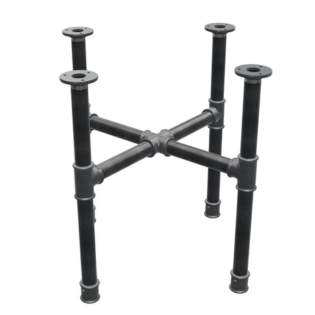 Onderstel voor salontafel, kruispoten, gietijzer en staal Ø 34 mm, 56 × 56 cm, hoogte 52 cm