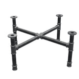 Onderstel voor salontafel, kruispoten, gietijzer en staal Ø 34 mm, 76 × 76 cm, hoogte 32 cm
