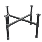 Onderstel voor salontafel, kruispoten, gietijzer en staal Ø 34 mm, 76 × 76 cm, hoogte 42 cm