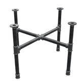 Onderstel voor salontafel, kruispoten, gietijzer en staal Ø 34 mm, 76 × 76 cm, hoogte 52 cm