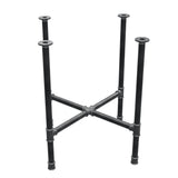 Onderstel voor eettafel, kruispoten, gietijzer en staal Ø 34 mm, 76 × 76 cm, hoogte 75 cm