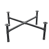 Onderstel voor salontafel, kruispoten, gietijzer en staal Ø 34 mm, 96 × 96 cm, hoogte 32 cm