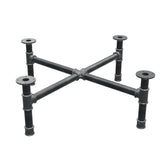 Onderstel voor salontafel, kruispoten, gietijzer en staal Ø 42 mm, 101 × 101 cm, hoogte 34 cm