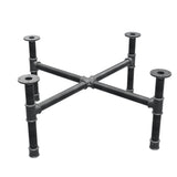 Onderstel voor salontafel, kruispoten, gietijzer en staal Ø 42 mm, 101 × 101 cm, hoogte 44 cm