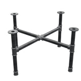 Onderstel voor salontafel, kruispoten, gietijzer en staal Ø 42 mm, 101 × 101 cm, hoogte 54 cm