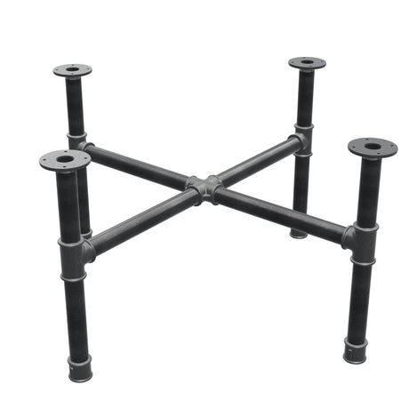 Onderstel voor salontafel, kruispoten, gietijzer en staal Ø 42 mm, 101 × 101 cm, hoogte 54 cm