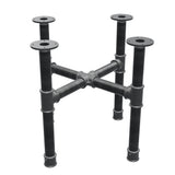 Onderstel voor salontafel, kruispoten, gietijzer en staal Ø 42 mm, 61 × 61 cm, hoogte 54 cm