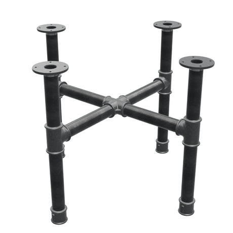 Onderstel voor salontafel, kruispoten, gietijzer en staal Ø 42 mm, 71 × 71 cm, hoogte 54 cm