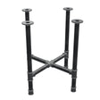 Onderstel voor eettafel, kruispoten, gietijzer en staal Ø 42 mm, 71 × 71 cm, hoogte 74 cm