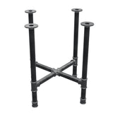 Onderstel voor eettafel, kruispoten, gietijzer en staal Ø 42 mm, 71 × 71 cm, hoogte 74 cm