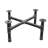 Onderstel voor salontafel, kruispoten, gietijzer en staal Ø 42 mm, 81 × 81 cm, hoogte 34 cm