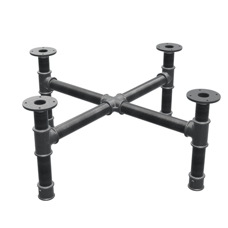 Onderstel voor salontafel, kruispoten, gietijzer en staal Ø 42 mm, 81 × 81 cm, hoogte 34 cm