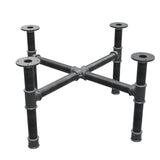 Onderstel voor salontafel, kruispoten, gietijzer en staal Ø 42 mm, 81 × 81 cm, hoogte 44 cm