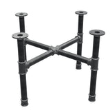 Onderstel voor salontafel, kruispoten, gietijzer en staal Ø 42 mm, 81 × 81 cm, hoogte 54 cm