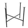 Onderstel voor eettafel, kruispoten, gietijzer en staal Ø 27 mm, 95 × 95 cm, hoogte 74 cm