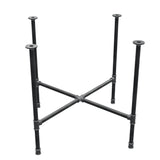 Onderstel voor eettafel, kruispoten, gietijzer en staal Ø 27 mm, 95 × 95 cm, hoogte 74 cm