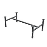 Onderstel voor salontafel, H-frame, gietijzer en staal Ø 34 mm, 102 × 56 cm, hoogte 32 cm
