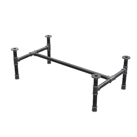 Onderstel voor salontafel, H-frame, gietijzer en staal Ø 34 mm, 102 × 56 cm, hoogte 32 cm