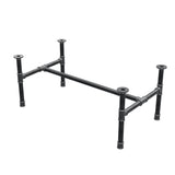 Onderstel voor salontafel, H-frame, gietijzer en staal Ø 34 mm, 102 × 56 cm, hoogte 42 cm