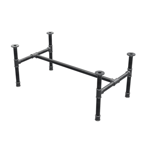 Onderstel voor salontafel, H-frame, gietijzer en staal Ø 34 mm, 102 × 56 cm, hoogte 42 cm