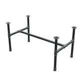 Onderstel voor salontafel, H-frame, gietijzer en staal Ø 34 mm, 102 × 56 cm, hoogte 52 cm