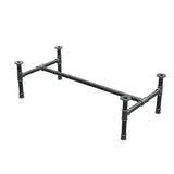 Onderstel voor salontafel, H-frame, gietijzer en staal Ø 34 mm, 112 × 56 cm, hoogte 32 cm
