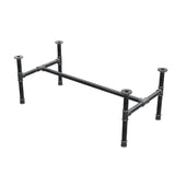 Onderstel voor salontafel, H-frame, gietijzer en staal Ø 34 mm, 112 × 56 cm, hoogte 42 cm