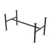 Onderstel voor salontafel, H-frame, gietijzer en staal Ø 34 mm, 112 × 56 cm, hoogte 52 cm
