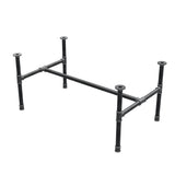 Onderstel voor salontafel, H-frame, gietijzer en staal Ø 34 mm, 112 × 66 cm, hoogte 52 cm