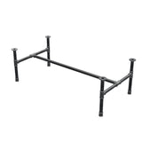 Onderstel voor salontafel, H-frame, gietijzer en staal Ø 34 mm, 132 × 66 cm, hoogte 42 cm