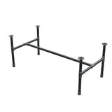 Onderstel voor salontafel, H-frame, gietijzer en staal Ø 34 mm, 132 × 66 cm, hoogte 52 cm