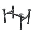 Onderstel voor salontafel, H-frame, gietijzer en staal Ø 34 mm, 52 × 36 cm, hoogte 32 cm