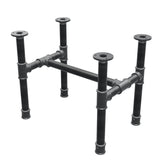 Onderstel voor salontafel, H-frame, gietijzer en staal Ø 34 mm, 52 × 36 cm, hoogte 42 cm