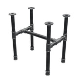 Onderstel voor salontafel, H-frame, gietijzer en staal Ø 34 mm, 52 × 36 cm, hoogte 52 cm