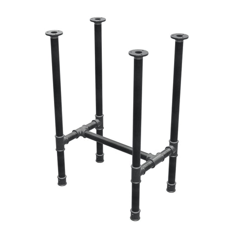 Onderstel voor eettafel, H-frame, gietijzer en staal Ø 34 mm, 52 × 36 cm, hoogte 75 cm