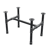 Onderstel voor salontafel, H-frame, gietijzer en staal Ø 34 mm, 62 × 40 cm, hoogte 42 cm