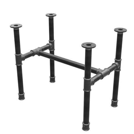 Onderstel voor salontafel, H-frame, gietijzer en staal Ø 34 mm, 62 × 40 cm, hoogte 52 cm
