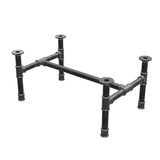 Onderstel voor salontafel, H-frame, gietijzer en staal Ø 34 mm, 72 × 46 cm, hoogte 32 cm